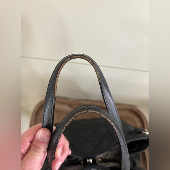 AUTHENTIC CHRISTIAN DIOR QUILTED CANNAGE CANVAS MEDIUM PANAREA TOTE - Picture 16 of 16